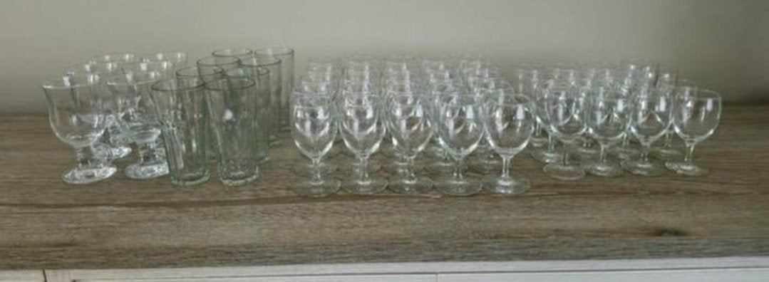 Verschillende soorten borrelglas., Ophalen, Glas