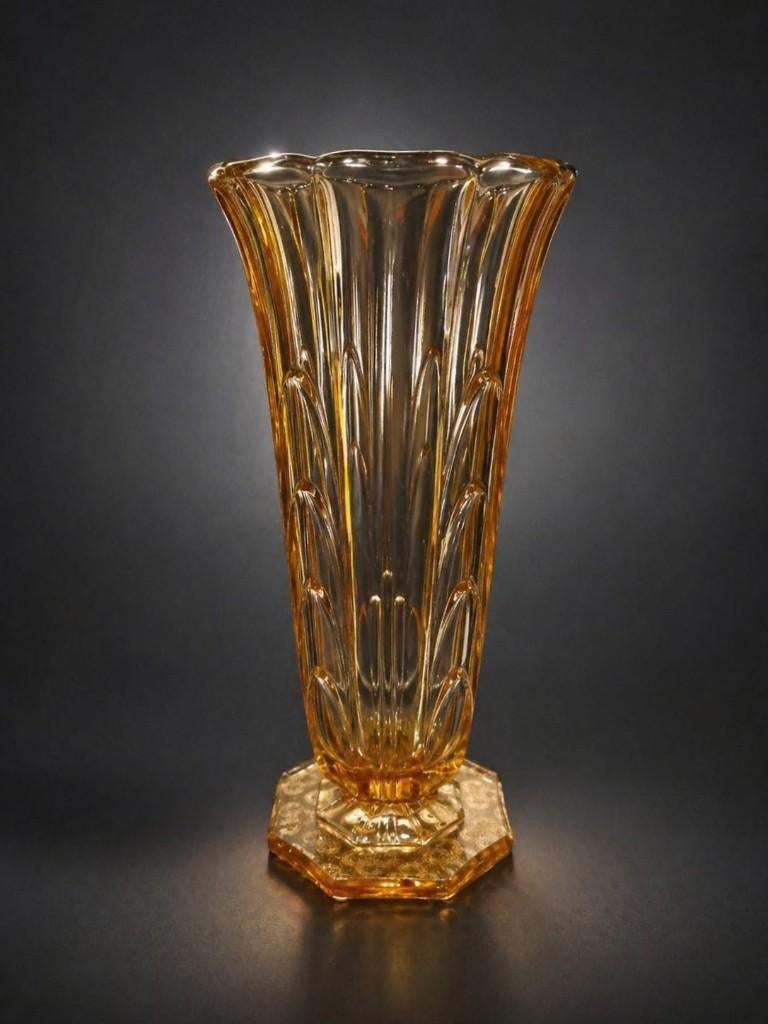 Vase Art Déco du Val Saint Lambert, de la collection Luxval, Enlèvement ou Envoi