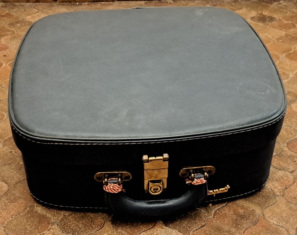 Beauty case blauw merk Airport vintage / retro, Verzamelen, Ophalen