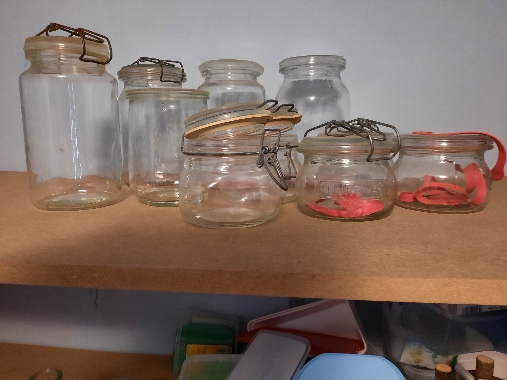 weckpotten, Voorraadpot, Ophalen, Gebruikt, Glas