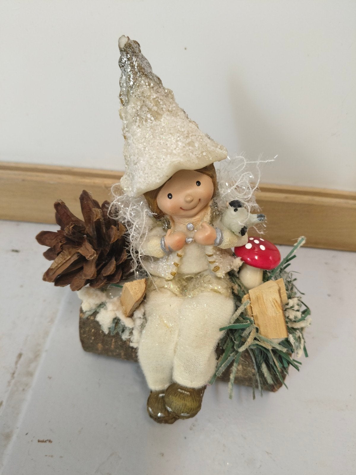 Décoration de noël artisanat alsacien figurine lutin enfant, Enlèvement