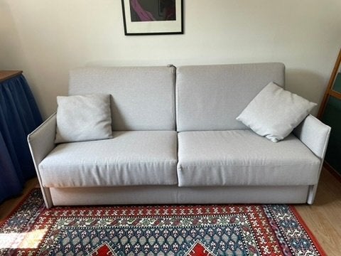 Canapé-lit gris, 100 cm, Gris, Comme neuf, Enlèvement