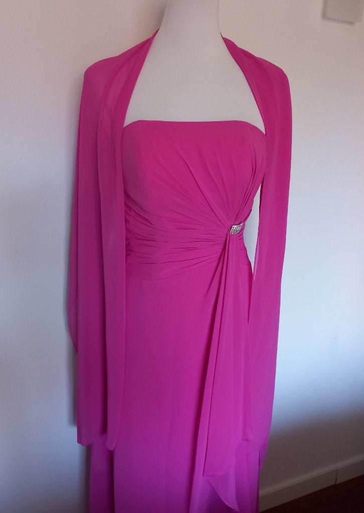 Fushia jurk zonder bandjes voor cocktailparty's, Kleding | Dames, Gelegenheidskleding, Cocktailjurk, Zo goed als nieuw, Roze, Maat 36 (S)