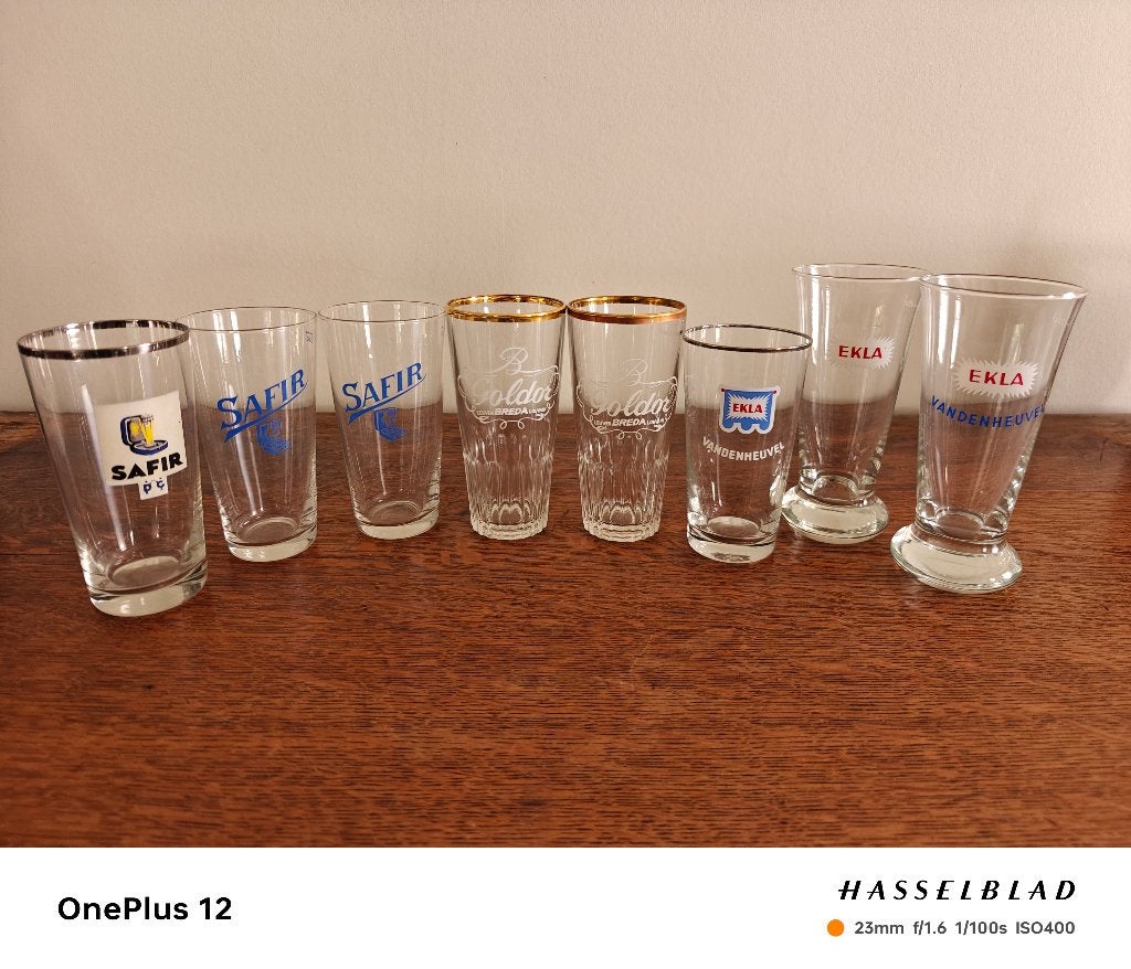 Vintage bierglazen, Verzamelen, Glas en Drinkglazen, Ophalen, Nieuw, Bierglas