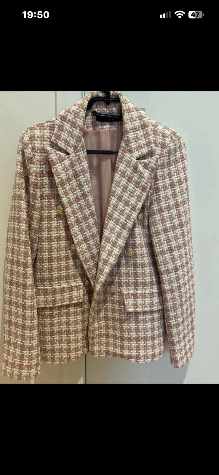 Blazer pied de poule taille 38, Vêtements | Femmes, Taille 38/40 (M), Enlèvement ou Envoi, Rose, Comme neuf