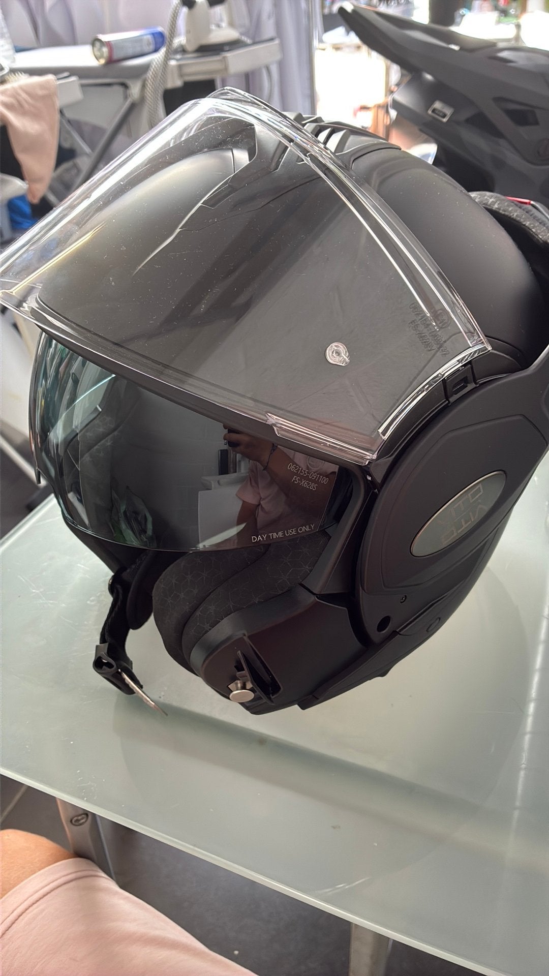 Casque, Vélos & Vélomoteurs, Casques de cyclomoteur, Enlèvement, Comme neuf, Medium