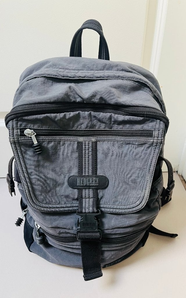 Sac à dos/cartable Hedgren 50 x 30 cm — 9 poches, 40 à 50 cm, Gris, Enlèvement ou Envoi, 30 à 40 cm