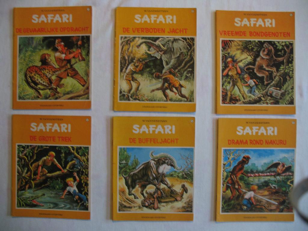 Safari, 1ste druk, complete reeks, W Vandersteen, Boeken, Stripverhalen, Complete serie of reeks, Ophalen of Verzenden, Zo goed als nieuw