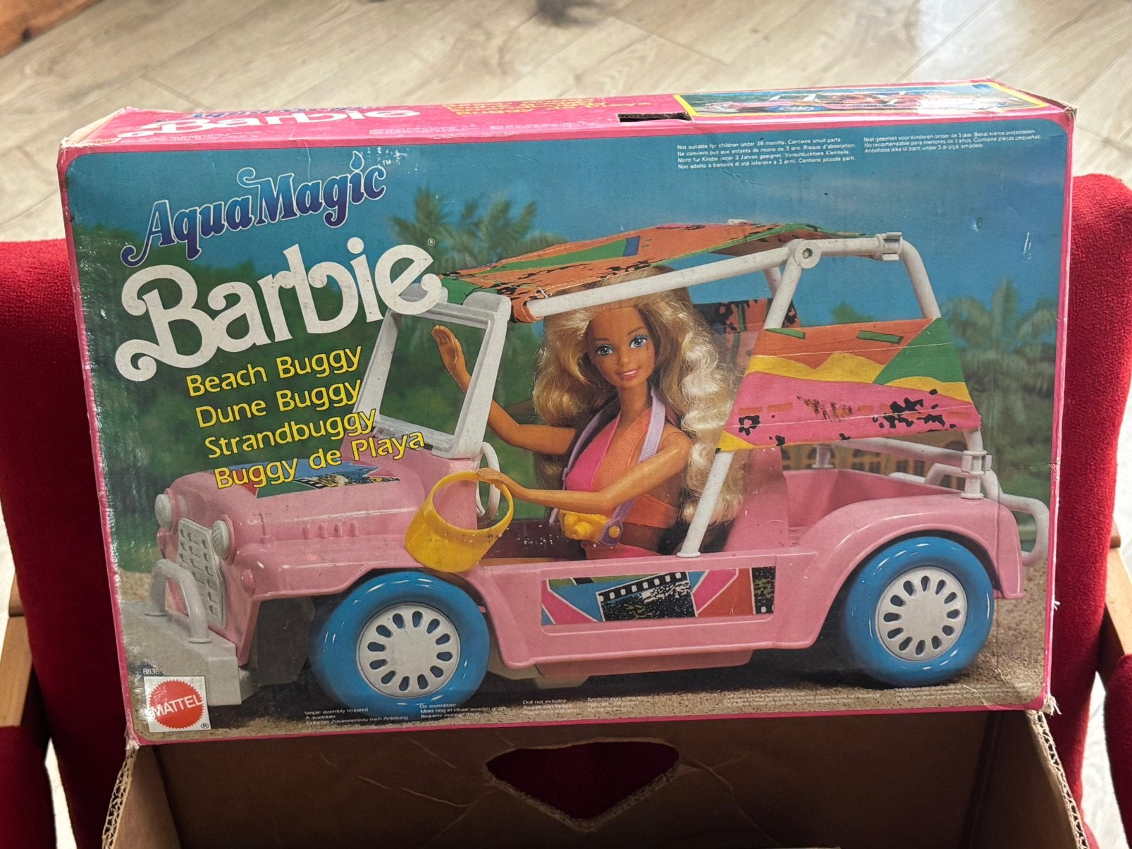 Barbie strandbuggy AquaMagic ref. 7271 - Mattel Vintage 1990, Ophalen of Verzenden, Gebruikt
