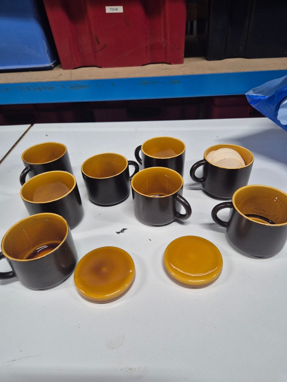 Vintage koffietassen met filter, Ophalen of Verzenden