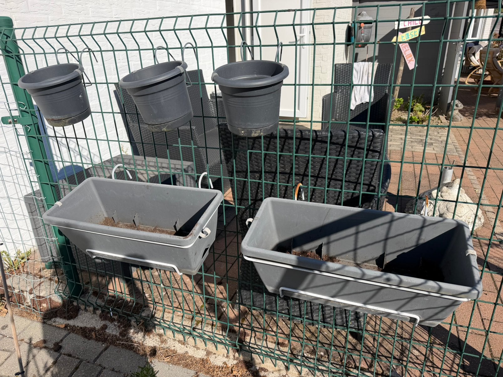 Hang plantenbakken voor balkon of draadsysteem, Tuin en Terras, Ophalen, Kunststof, Gebruikt, Minder dan 30 cm