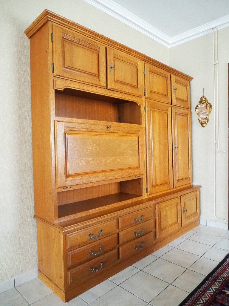 wandkast uit massief hout, Ophalen, 250 tot 300 cm, Gebruikt, 200 cm of meer