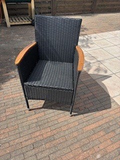 Tuinstoelen te koop met gratis teak tafel, Enlèvement, Utilisé, Bois de teck