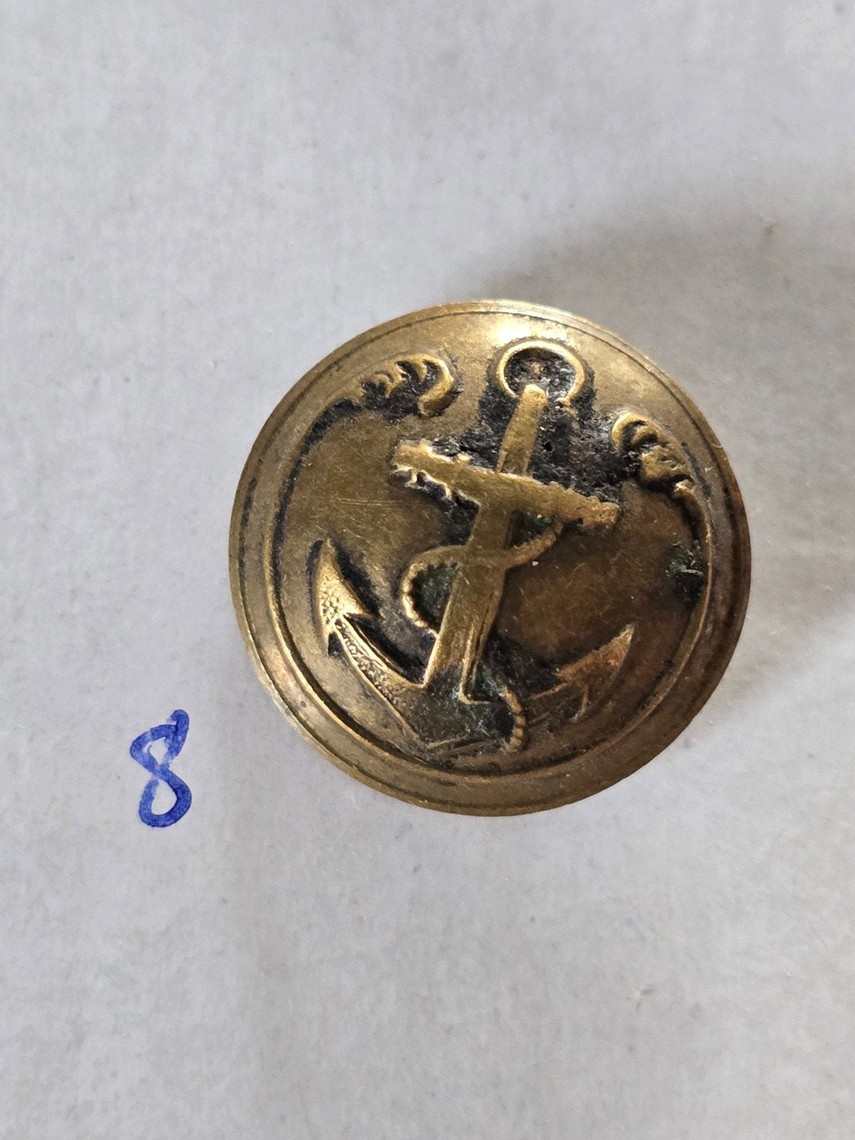 uniformknop ,Franse Koloniale infanterie Mariniers 1871-1918, Ophalen of Verzenden