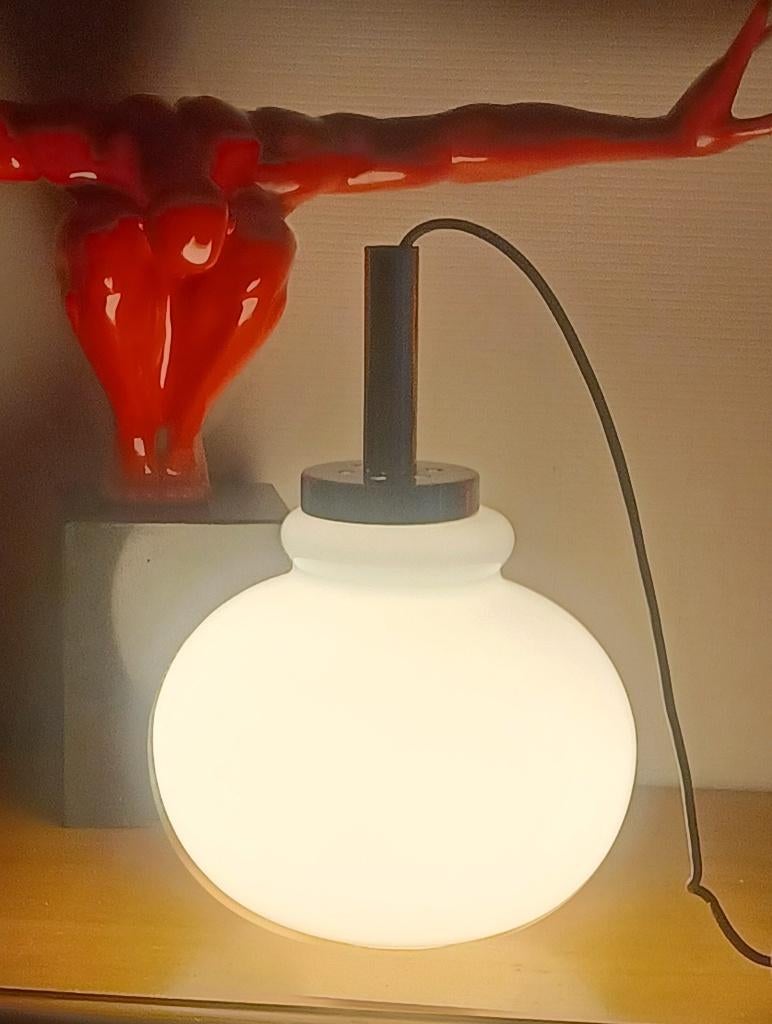 Opaline hanglamp, Ophalen, Zo goed als nieuw, Glas, Sixties seventies