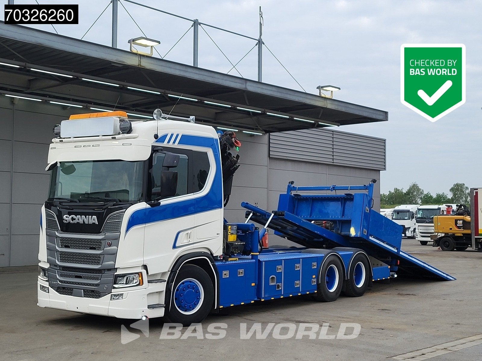 Scania R R580 6X2 Abschleppwagen Palfinger PK33002 EH Crane, Autos, Camions, Cuir, Achat, Euro 6, Éclairage LED