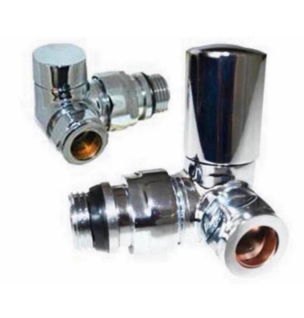 Handdoekrek Radiatorkleppen 15mm radiator klep hoek 4X SET, Ophalen of Verzenden, Nieuw