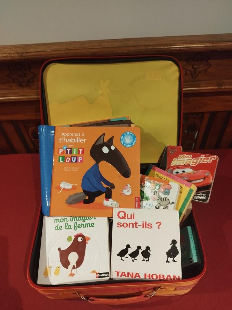 Valisette avec livres enfants – P’tit Loup & imagiers, Enlèvement