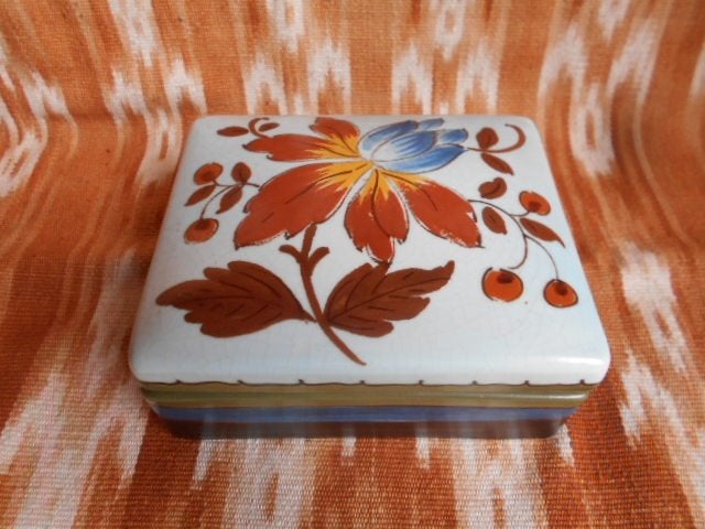 gouda, holland, potje met bloem, keramiek, Antiek en Kunst, Ophalen of Verzenden