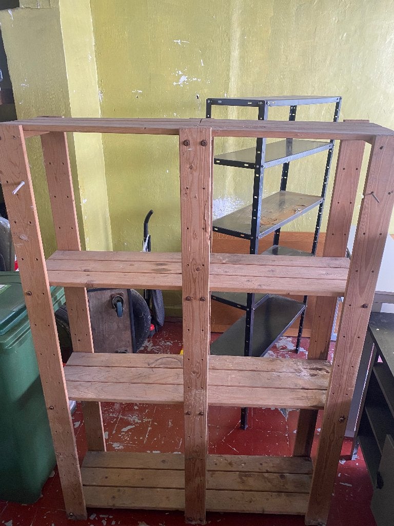Houten rek, Articles professionnels, Aménagement de Bureau & Magasin | Entrepôt, Rayonnage & Stockage, Enlèvement