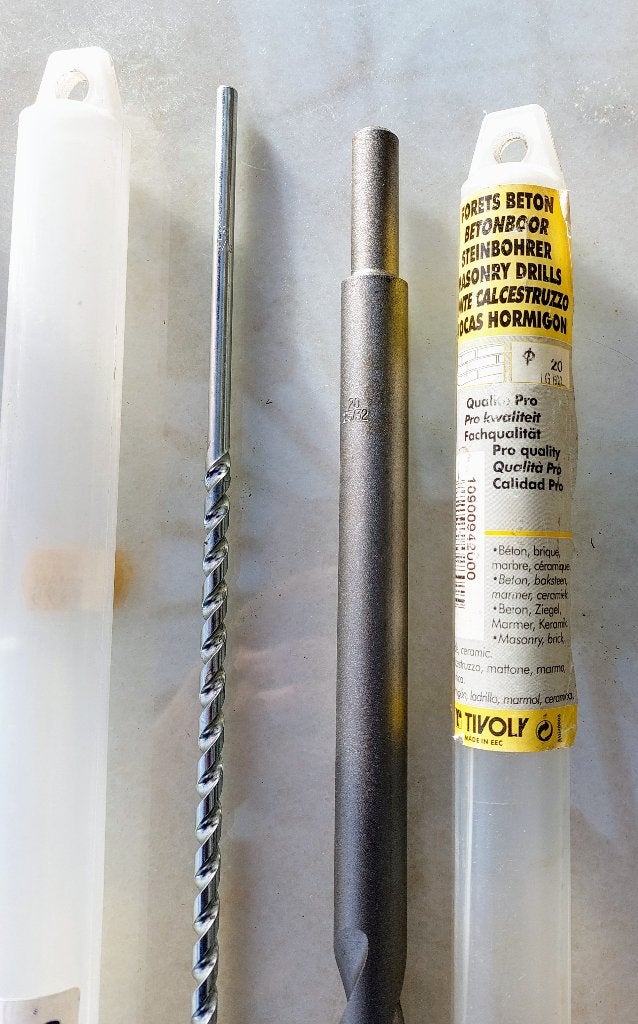 Lange betonboren cilindrische schacht.(geen SDS)., Ophalen of Verzenden, Nieuw, Boormachine