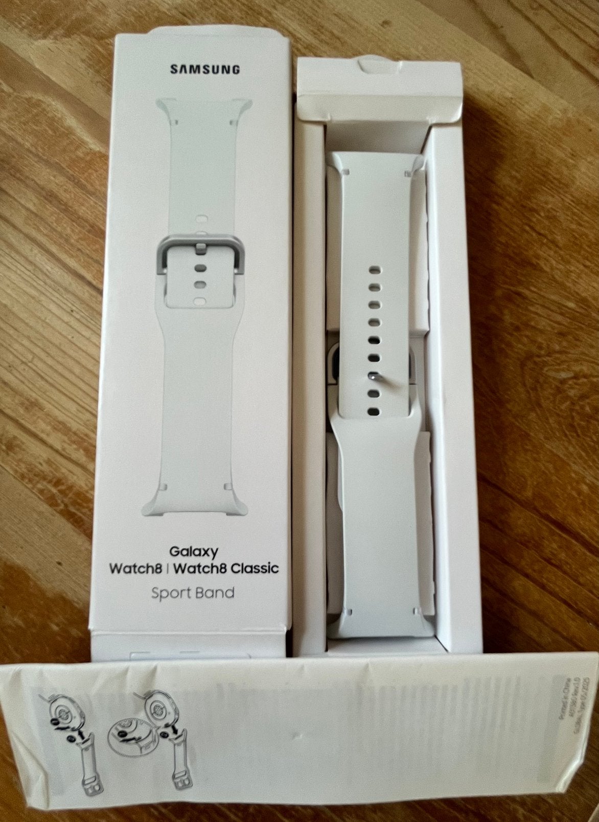 Samsung sport band maat S/M bandje voor Galaxy Watch 8 40mm, Ophalen of Verzenden, Zo goed als nieuw, Wit