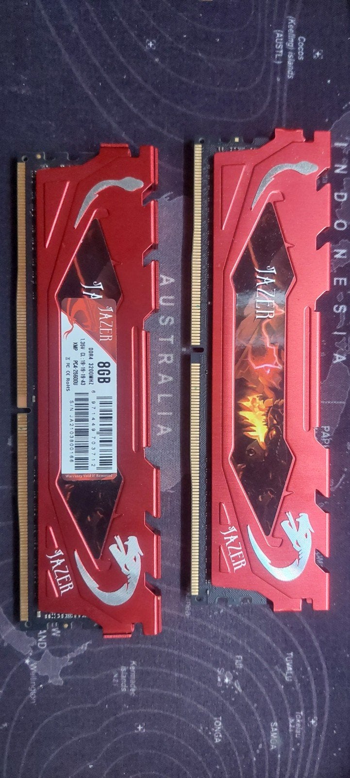 Jazer DDR4 RAM - 8GB 3200Mhz, Ophalen, Gebruikt, DDR4, 8 GB
