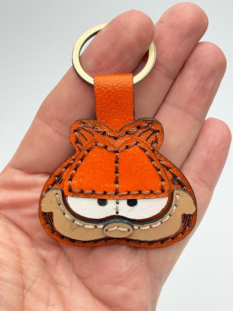 Sleutelhanger van Echt Geitenleer, Handgemaakt – Garfield, Verzamelen, Ophalen of Verzenden, Nieuw