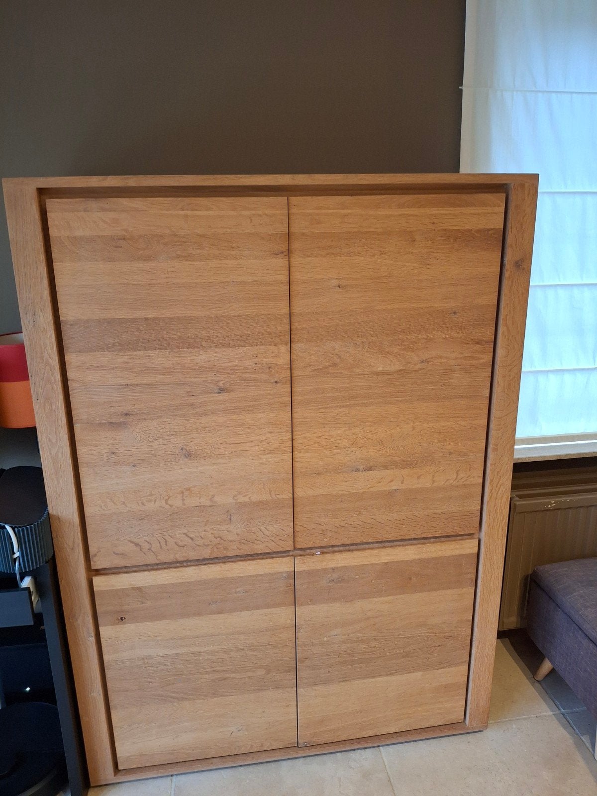 Vol eiken kast Ethnicraft. 115x160x46. Geen schade, Ophalen