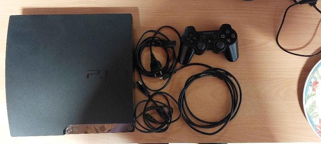 Ps3 Slim + 1 controller + 10 games, Games en Spelcomputers, Ophalen, 160 GB, Met 1 controller, Slim