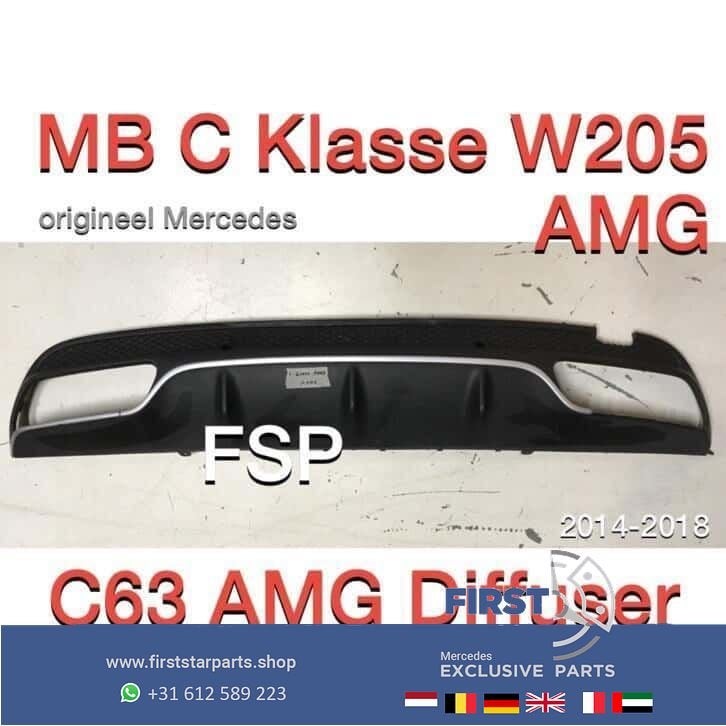 W205 C63 AMG Diffuser Mercedes C Klasse 2014-2018 origineel, Gebruikt, -, Ophalen of Verzenden, -