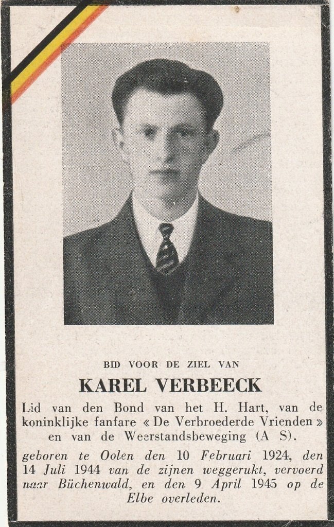 Concentratiekamp  Buchenwald 1945 Karel Verbeeck, Verzamelen, Ophalen of Verzenden
