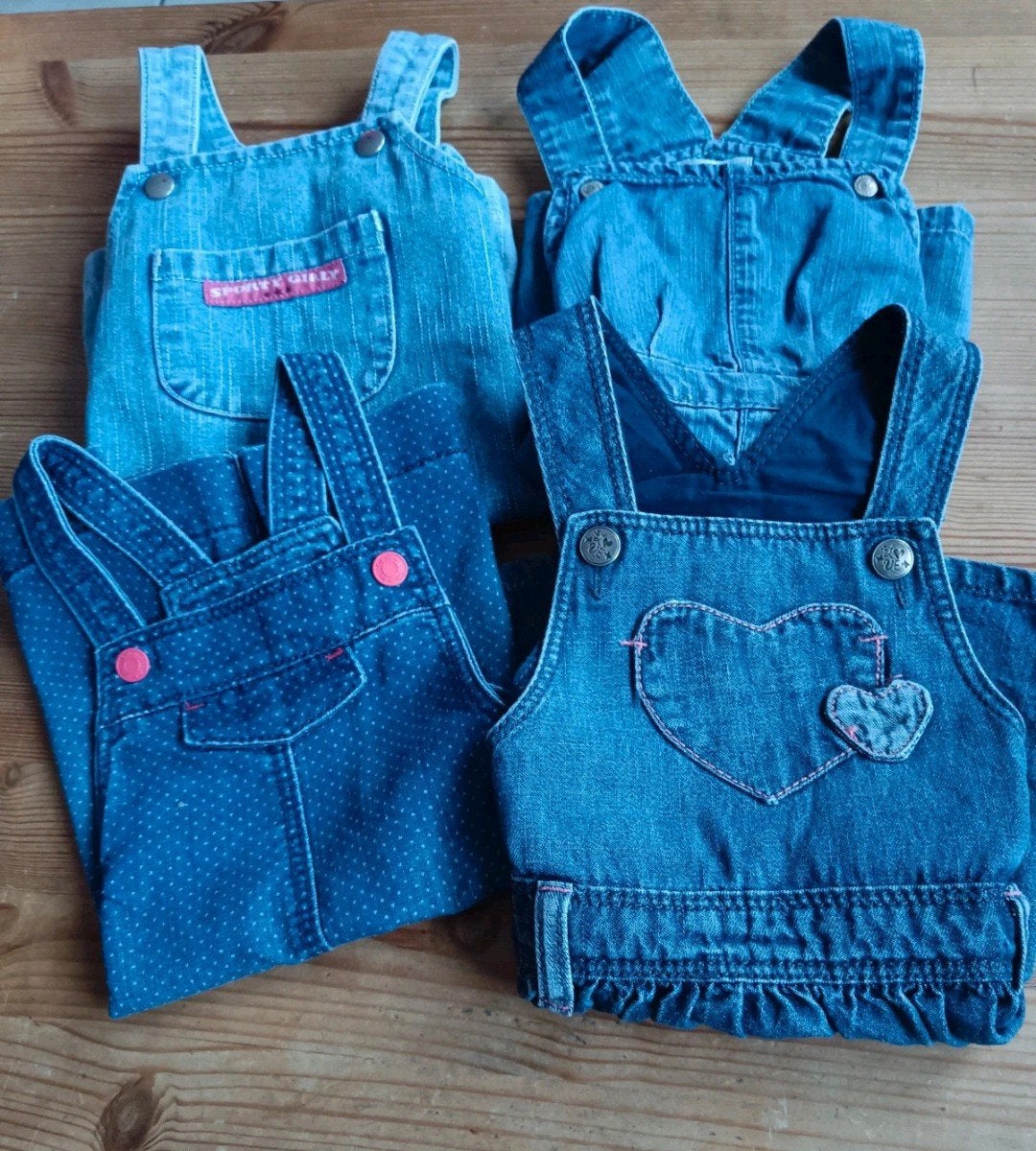 lot de robes jeans à bretelles 74, Robe ou Jupe, Enlèvement ou Envoi, Comme neuf, Fille