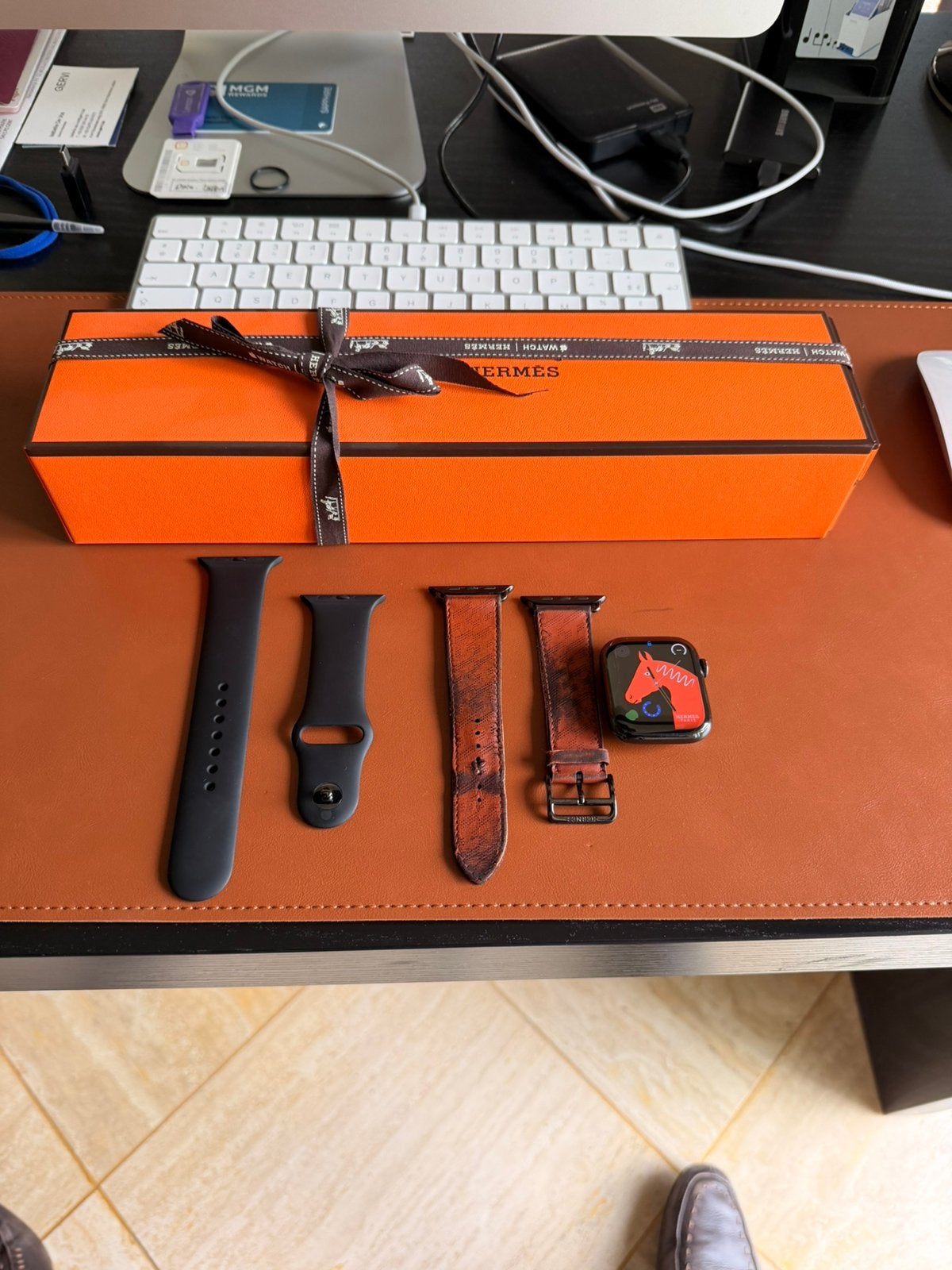Applewatch serie 8 Hermes edition full set, Telecommunicatie, Ophalen, Gebruikt