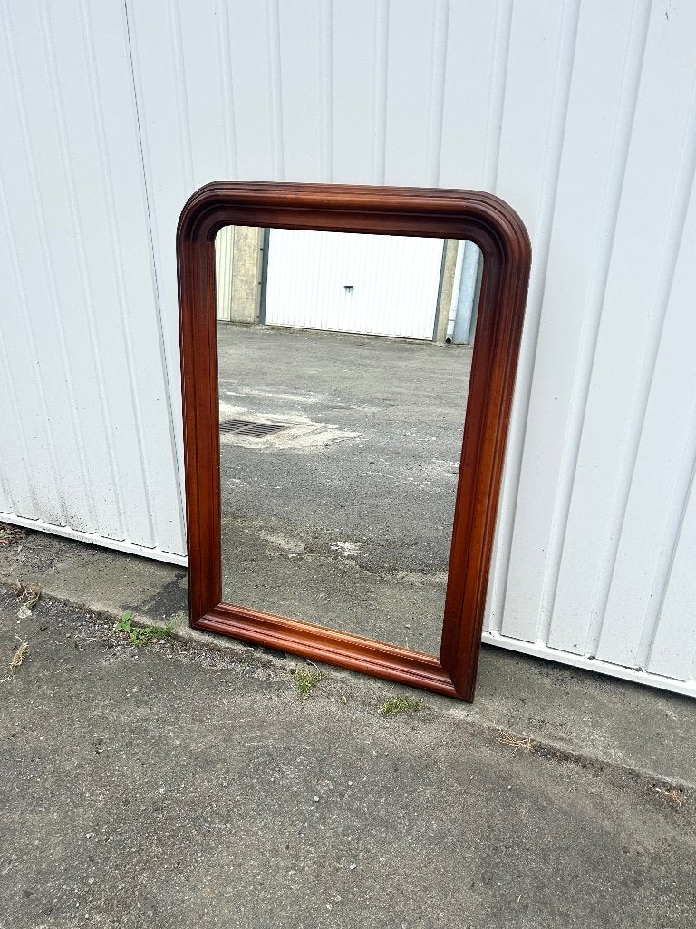 Mooie vintage spiegel van exotisch hout 55 x 82 cm, Ophalen, Gebruikt, Minder dan 100 cm, Rechthoekig