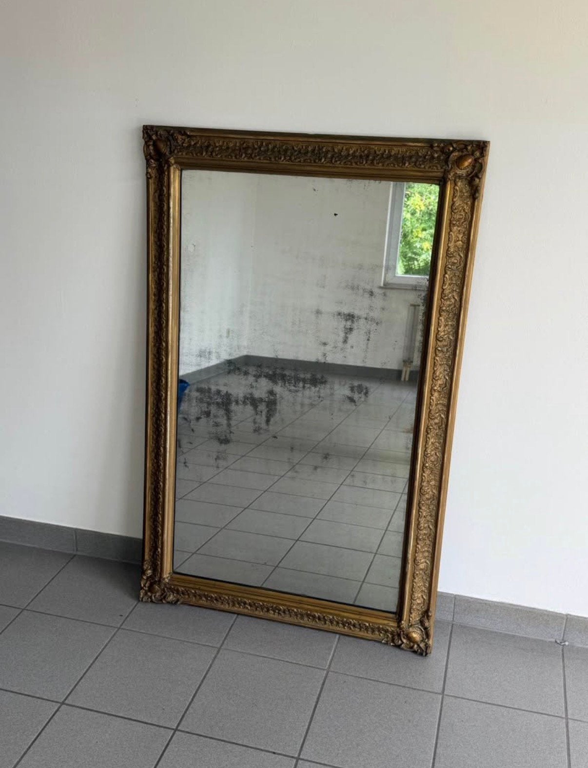 Miroir ancien, Antiquités & Art, Enlèvement, Rectangulaire, 50 à 100 cm, 100 à 150 cm