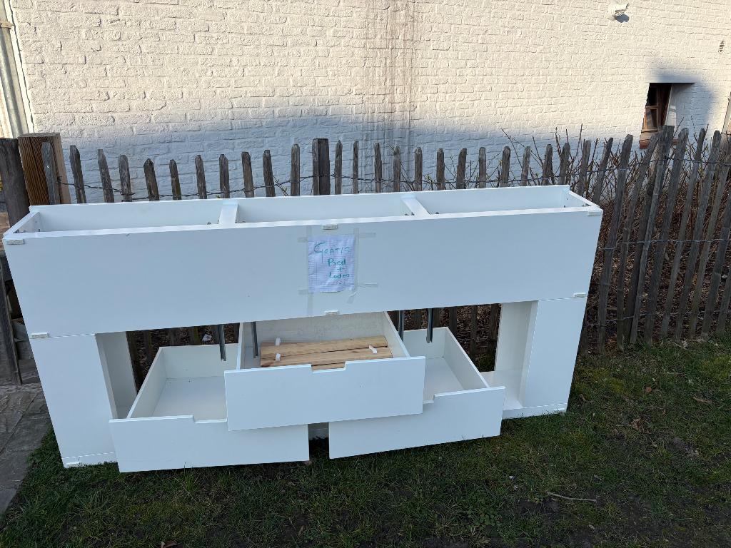 Gratis bed 1 persoon met schuiven., Ophalen, Gebruikt, Eenpersoons