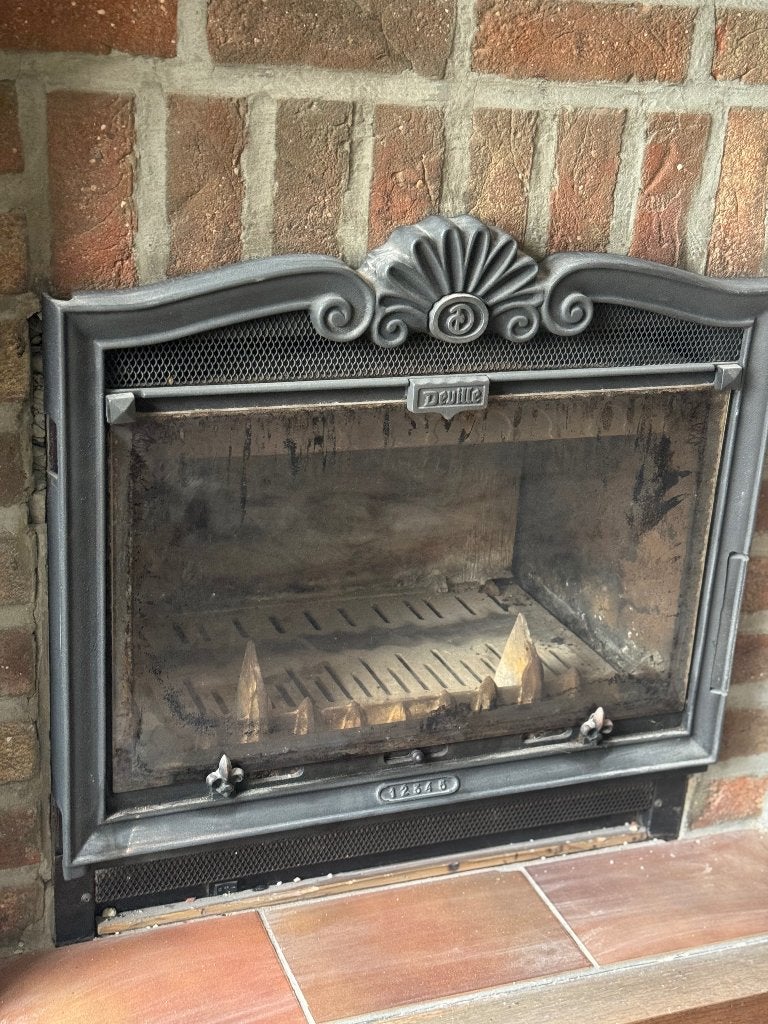 Insert à bois/Foyer en fonte Gietijzeren inbouwhaard, Maison & Meubles, Encastré, Enlèvement, Utilisé, Bois