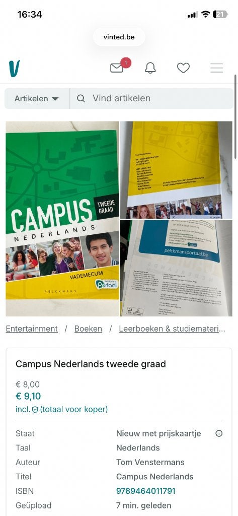 Campus tweede graad nederlands, Ophalen, Nederlands
