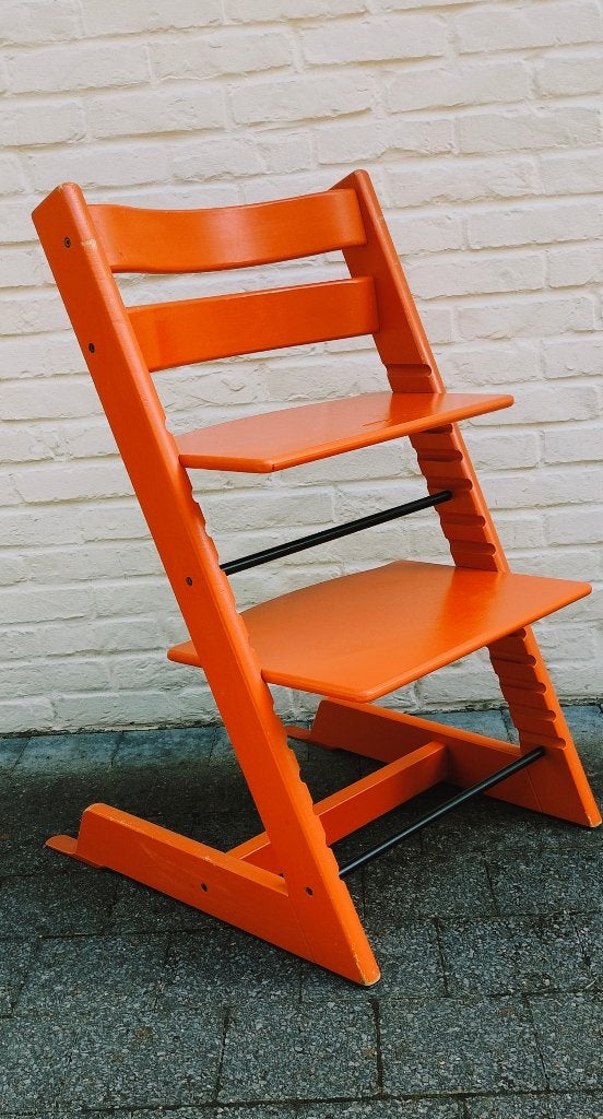 Stokke Tripp Trapp. Oranje. Kinderstoel. Meegroeistoel., Enlèvement, Utilisé, Chaise évolutive