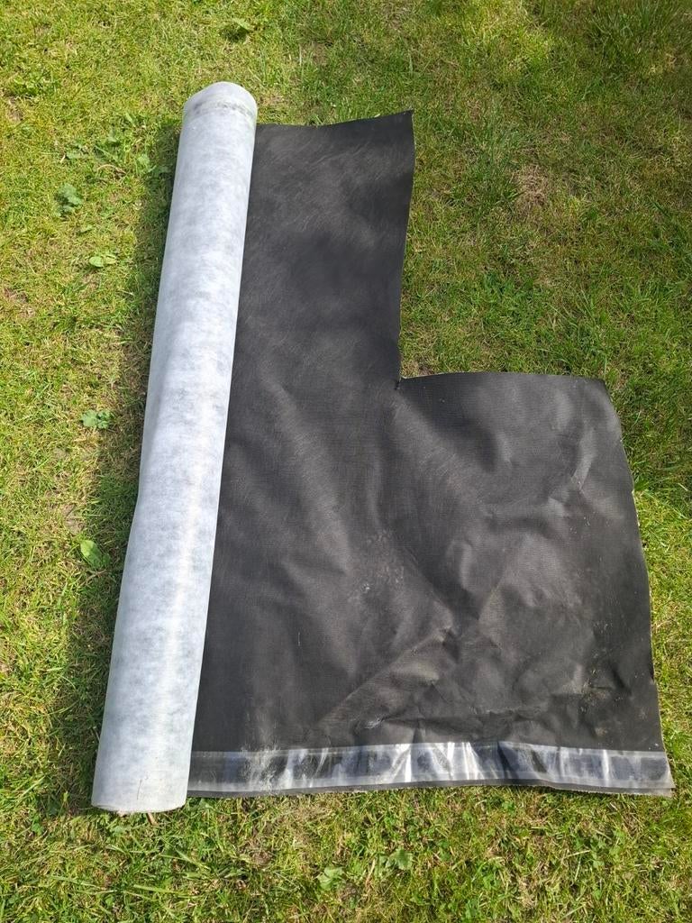 Geveldoek zwart ongeveer 10 meter, Ophalen