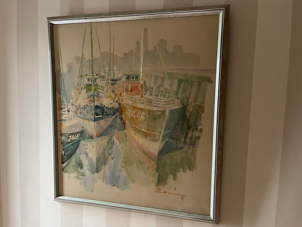 Aquarel schilderij, Antiek en Kunst, Kunst | Schilderijen | Klassiek, Ophalen