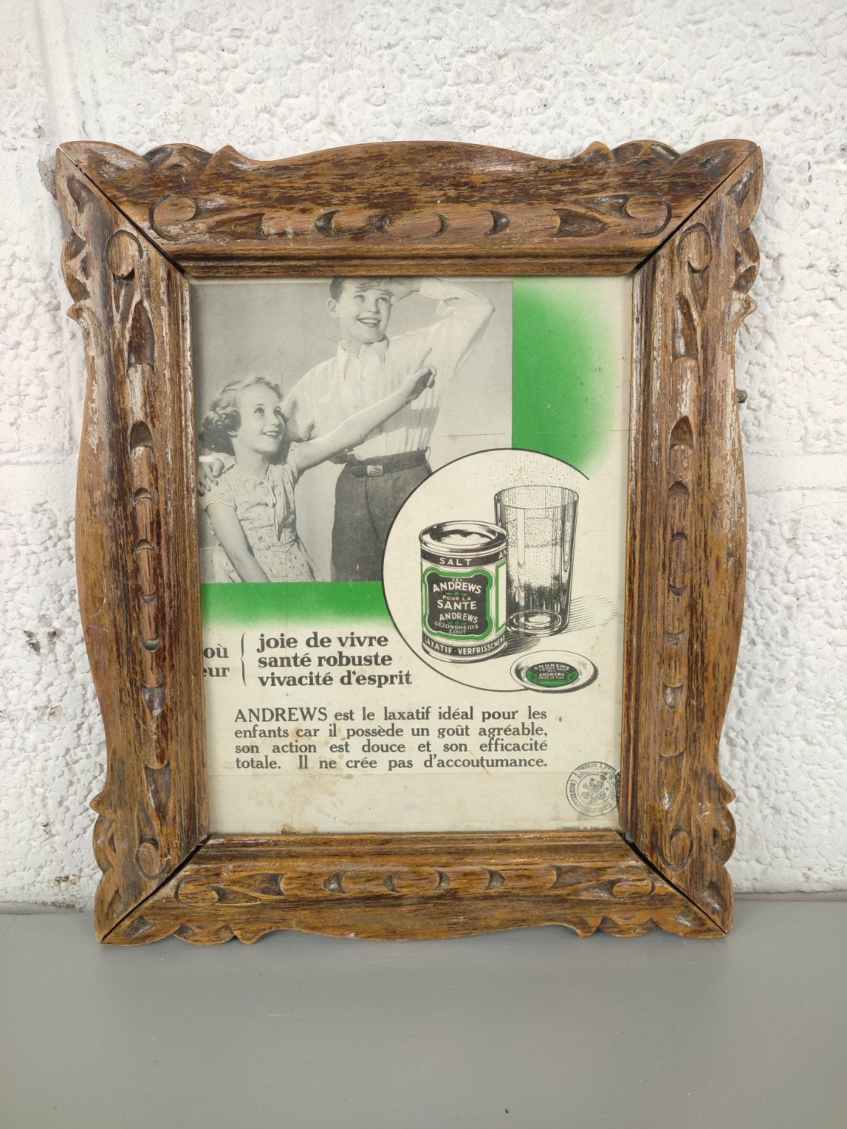 Oude reclame voor laxeermiddel, Ophalen, ., ., .