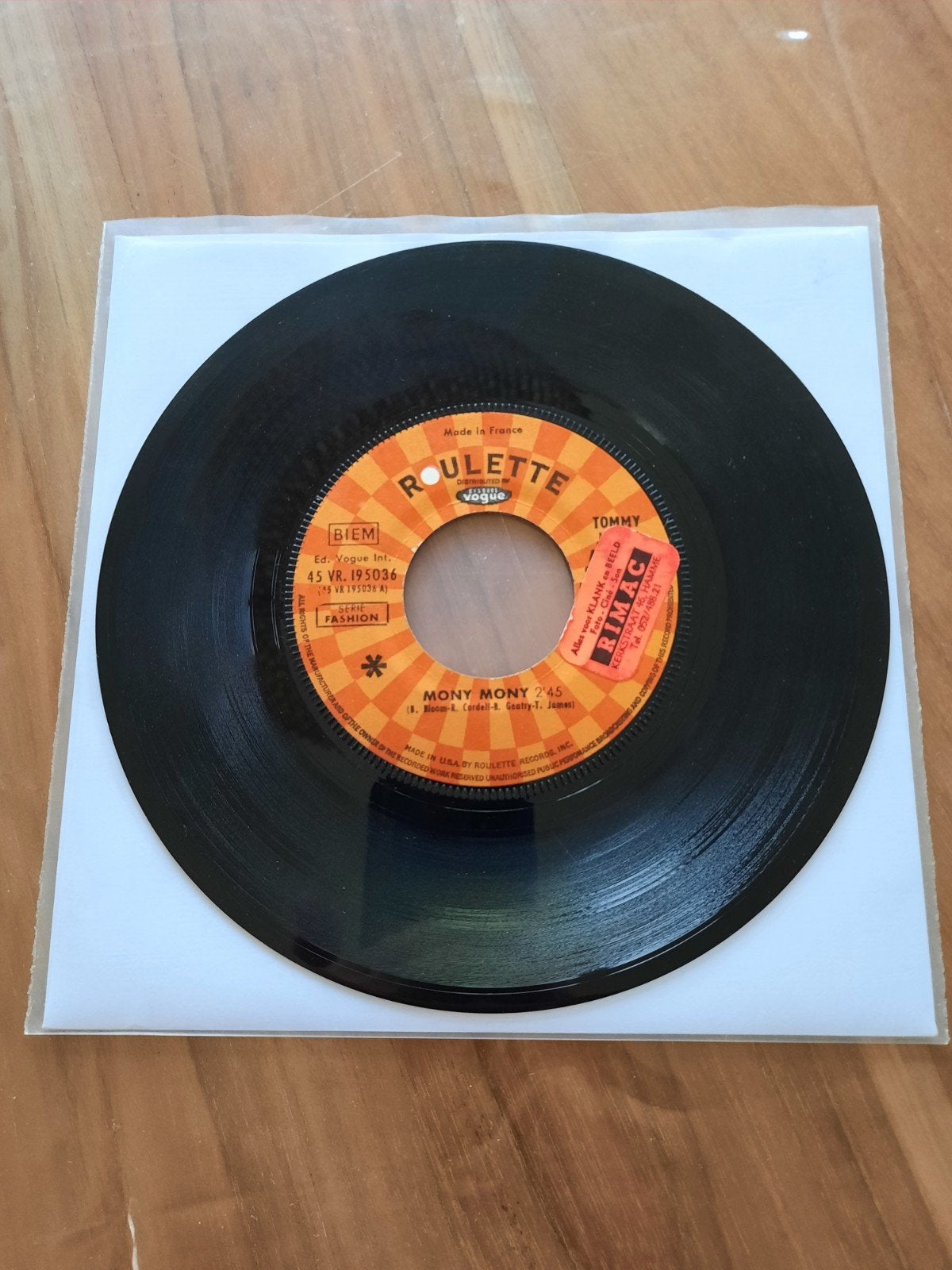 Tommy and the Shondells.Mony mony., Ophalen of Verzenden