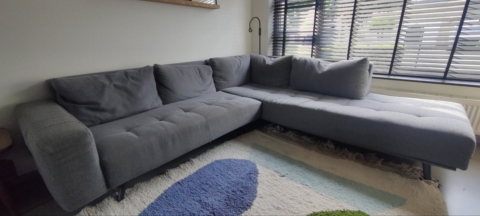 Gratis hoeksalon! Kleur grijs., Ophalen, Gebruikt, Stof, Modern, scandi