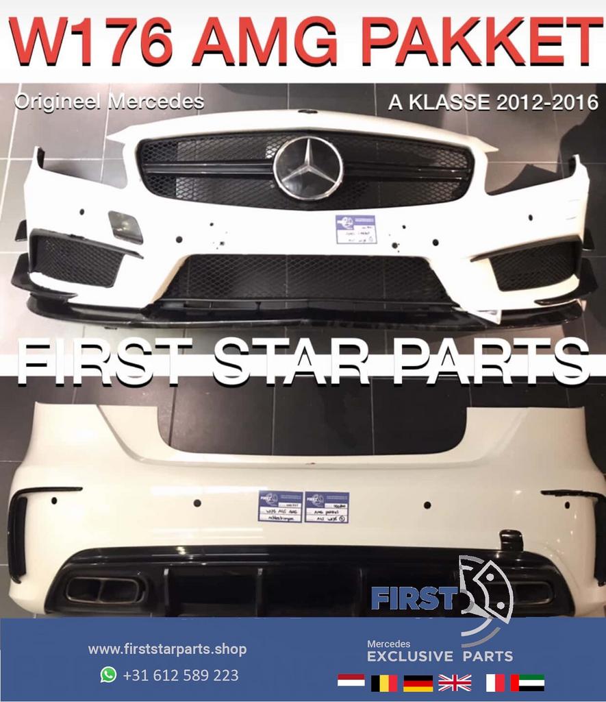 W176 A45 AMG PAKKET ORIGINEEL Mercedes A Klasse WIT AERO PER, Gebruikt, -, Ophalen of Verzenden, Bumper
