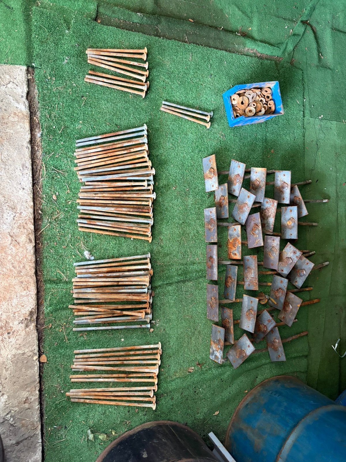 Lot slotbouten M12+M14, Bricolage & Construction, Enlèvement, Utilisé, Boulons ou Écrous