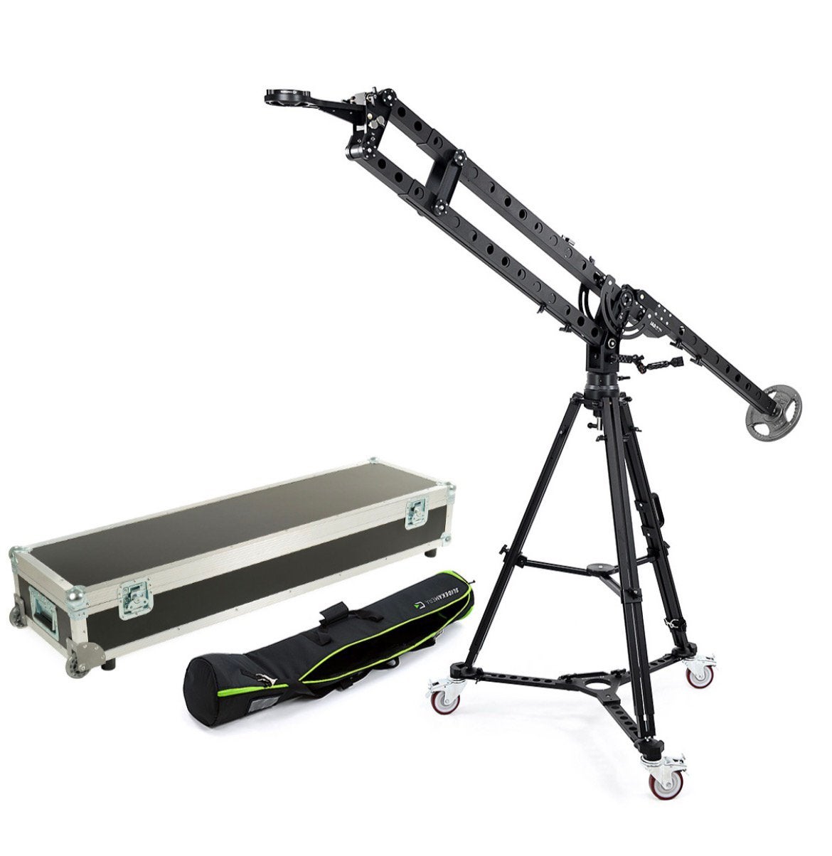 Jib crane dolly SLIDERKAMERA (bras + trépied + dolly + tête), Avec niveau à bulle, 175 cm ou plus, Comme neuf, Enlèvement