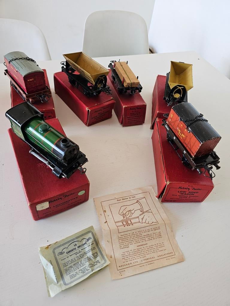 Vintage Hornby locomotief en wagons, Ophalen of Verzenden