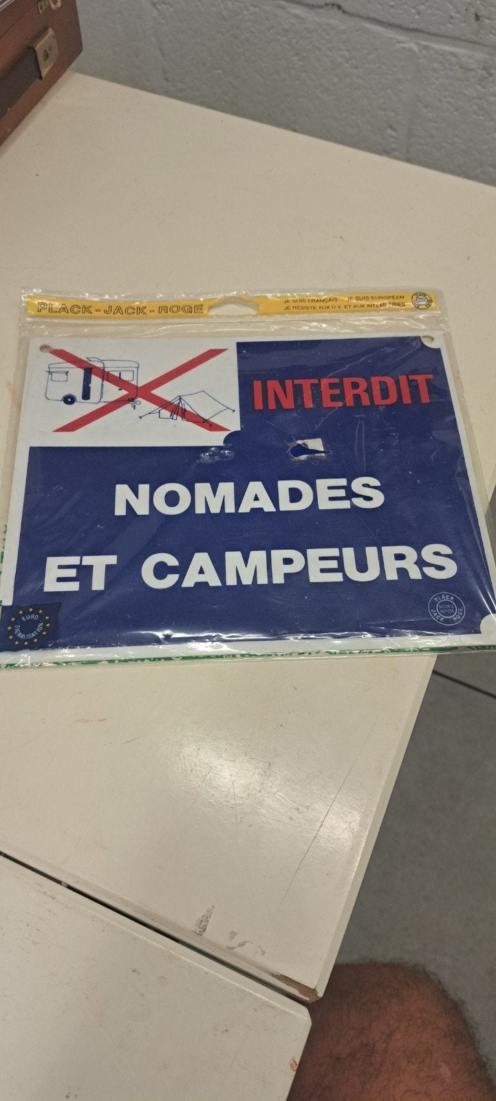 Europees bord verboden voor kampeerders en zigeuners, Ophalen of Verzenden, Nieuw, Overige typen